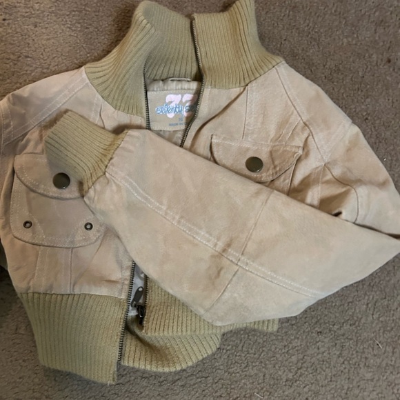 Y2K seventy 77 mint condition cropped leather coat - Picture 3 of 5